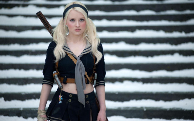 Woman sword hat runway snow free wallpaper - medium preview image
