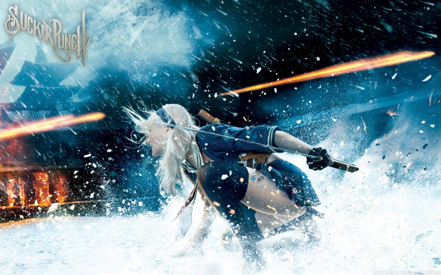 Woman costume sword snow another free wallpaper - medium preview image