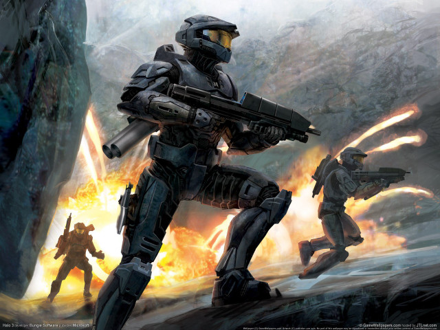 Man gun helmet armed painting free wallpaper - medium preview image