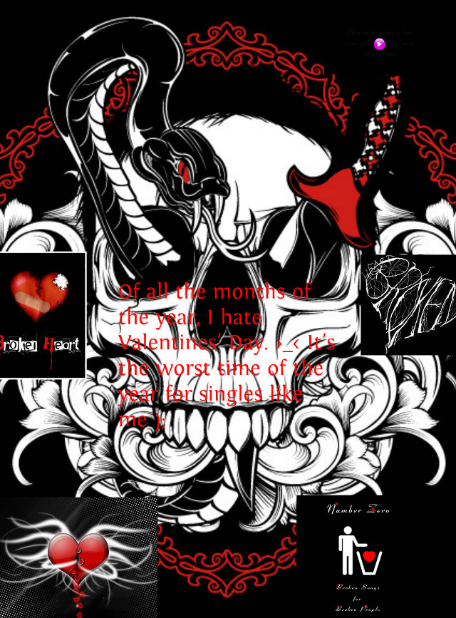 Skull red heart side red free wallpaper - medium preview image