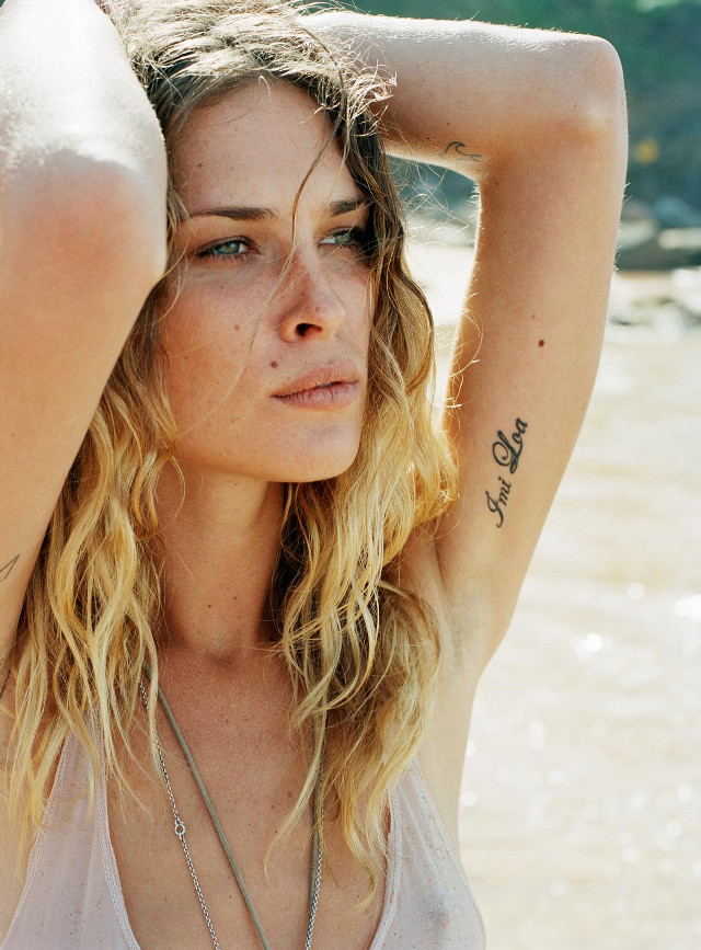 Woman tattoo water hands behind free wallpaper - medium preview image
