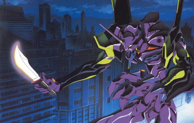 Cartoon character sword city scene free wallpaper - medium preview image