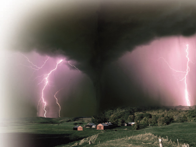 Storm field house cloud background free wallpaper - medium preview image