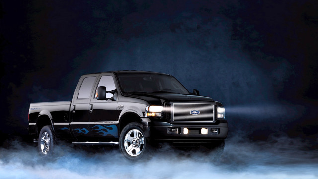 Black truck blue design dark free wallpaper - medium preview image