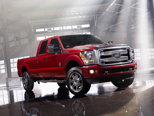 Red truck garage light shining free wallpaper - medium preview image