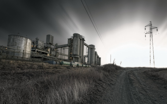 Dirt road factory background power free wallpaper - medium preview image