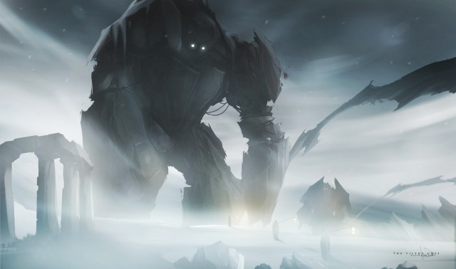 Giant robot foggy sky light free wallpaper - medium preview image