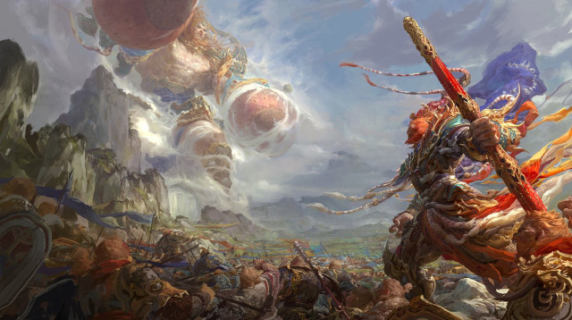 Battle giant robot horseman sword free wallpaper - medium preview image