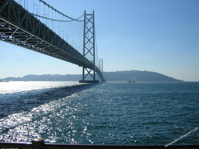 Bridge water boat below boat free wallpaper - medium preview image