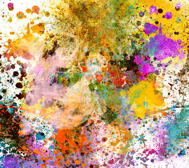 Vibrant colorful splatter art painting free wallpaper - medium preview image