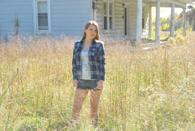Woman field porch cityscape denim free wallpaper - medium preview image