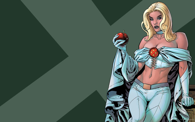 Woman white outfit apple jacket free wallpaper - medium preview image