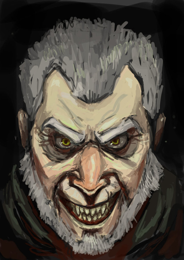 Creepy man beard mustache drawing free wallpaper - medium preview image