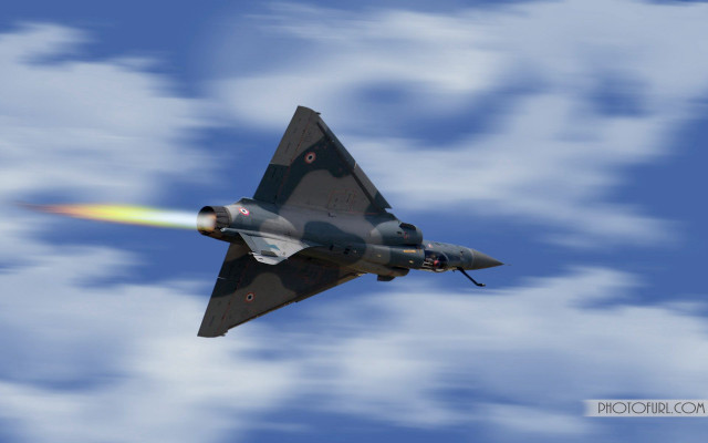 Jet flying cloudy blue sky #3 free wallpaper - medium preview image