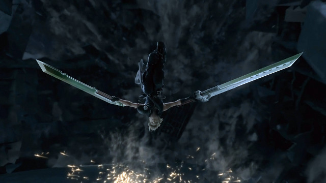 Dark room swords smoke fireworks free wallpaper for desktop - medium preview image