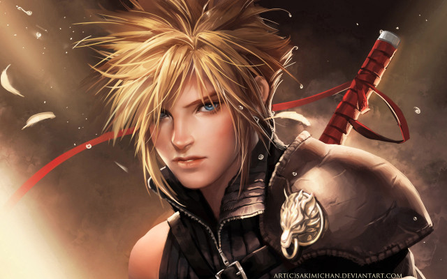 Young blonde man sword armor free wallpaper - medium preview image