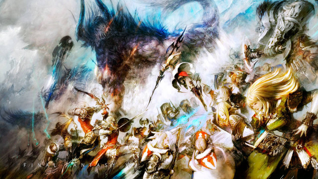 People horses dragon man foreground free wallpaper - medium preview image
