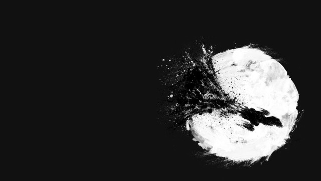 Half moon black bird minimalist free wallpaper - medium preview image