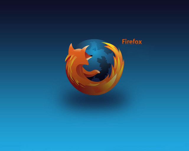 Firefox logo blue background red free wallpaper - medium preview image
