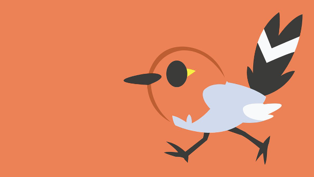 Bird yellow beak running orange free wallpaper - medium preview image