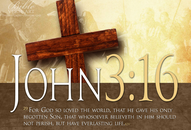 Cross bible verse john3 #16 free wallpaper - medium preview image