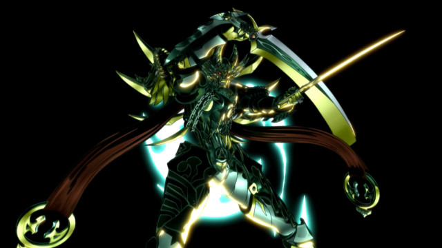 Stylized person sword armor black free wallpaper - medium preview image