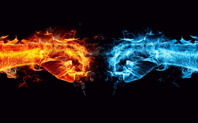 Fire ice black background photo free wallpaper - medium preview image