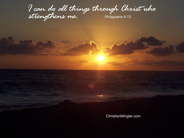 Sunset bible verse ocean sunset free wallpaper - medium preview image