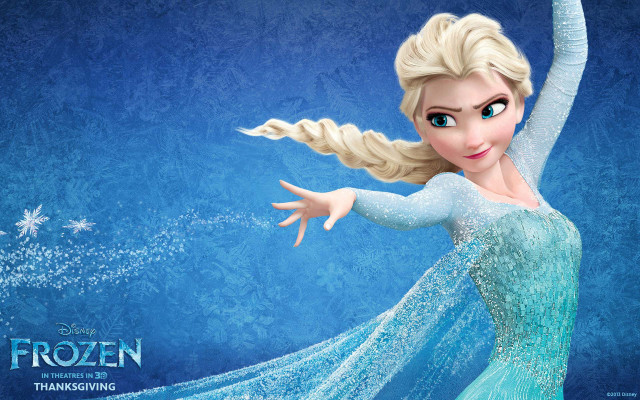 Frozen princess blonde braid snowflakes free wallpaper - medium preview image
