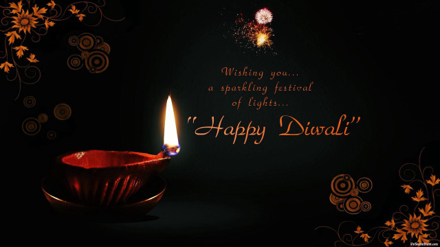 Lit candle happy diwali dark #2 free wallpaper - medium preview image