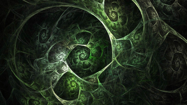 Spiral design green black background free wallpaper - medium preview image