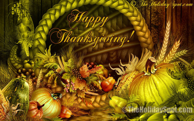 Thanksgiving cornucopia pumpkins basket autumn free wallpaper - medium preview image