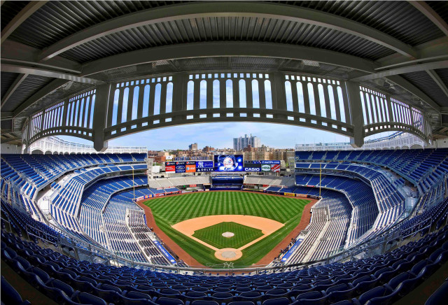 Baseball stadium field dugout upper free wallpaper - medium preview image