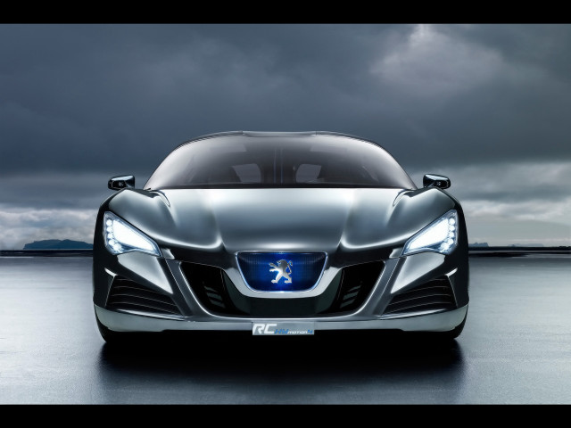 Silver sports car dark clouds free wallpaper - medium preview image