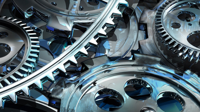 Gears blue background bw automatiste free wallpaper - medium preview image