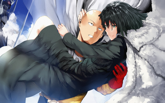 Man woman hugging sky background free wallpaper - medium preview image