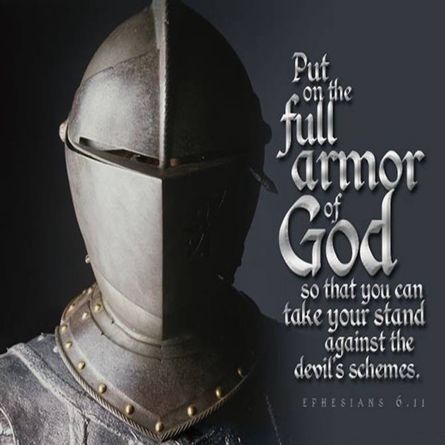 Knight helmet armor bible quote free wallpaper - medium preview image