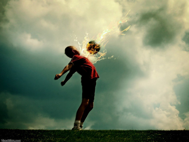 Man throwing ball fireball hand #4 free wallpaper - medium preview image