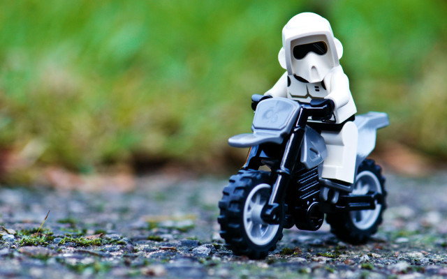 Toy motorcycle stormtrooper back tire free wallpaper - medium preview image