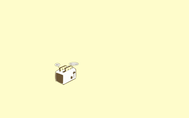Toaster toast yellow background bird free wallpaper - medium preview image