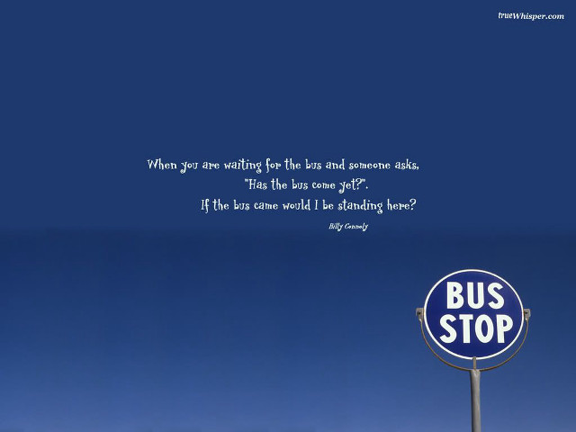 Bus stop sign blue sky #2 free wallpaper - medium preview image