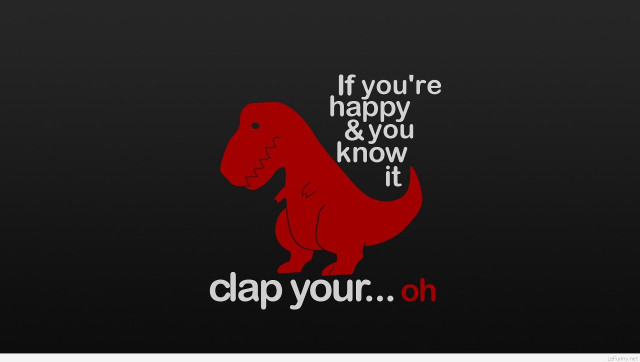 Red dinosaur black background quote free wallpaper - medium preview image