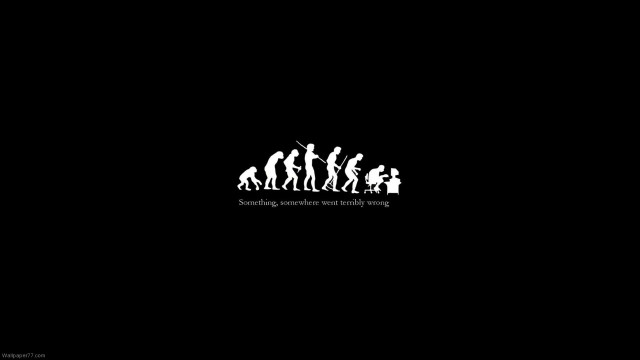 Black background white silhouette man #3 free wallpaper - medium preview image