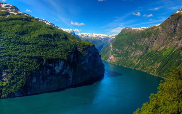 Mountain river high viewpoint valley free wallpaper for desktop - medium preview image