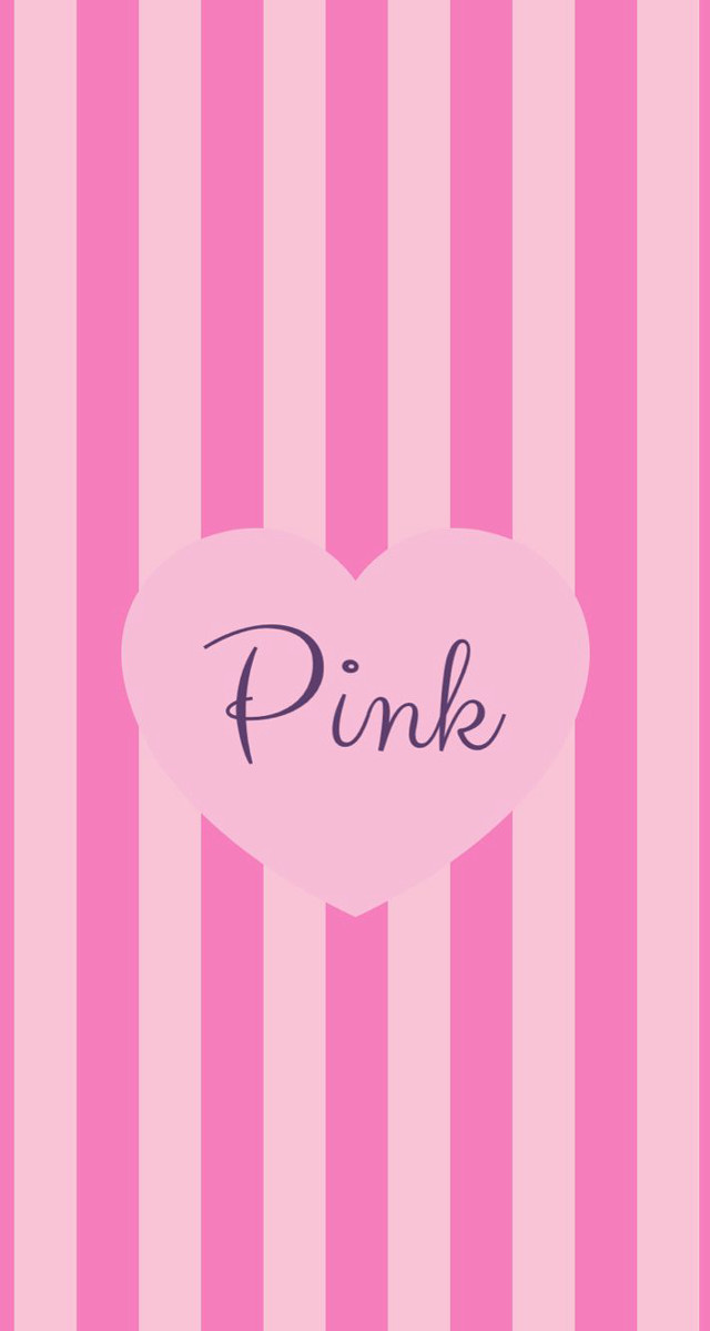 Pink heart word pink striped free wallpaper - medium preview image