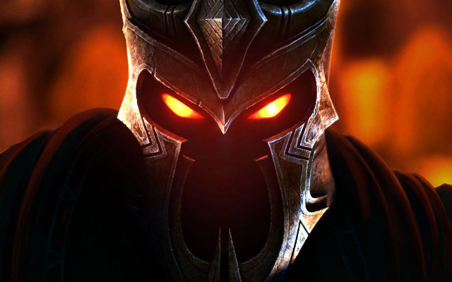 Demonic man glowing eyes red #2 free wallpaper - medium preview image