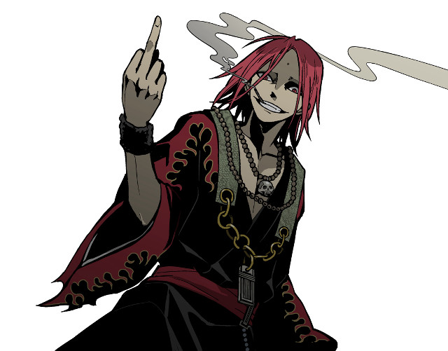 Cartoon character red hair pointing free wallpaper - medium preview image