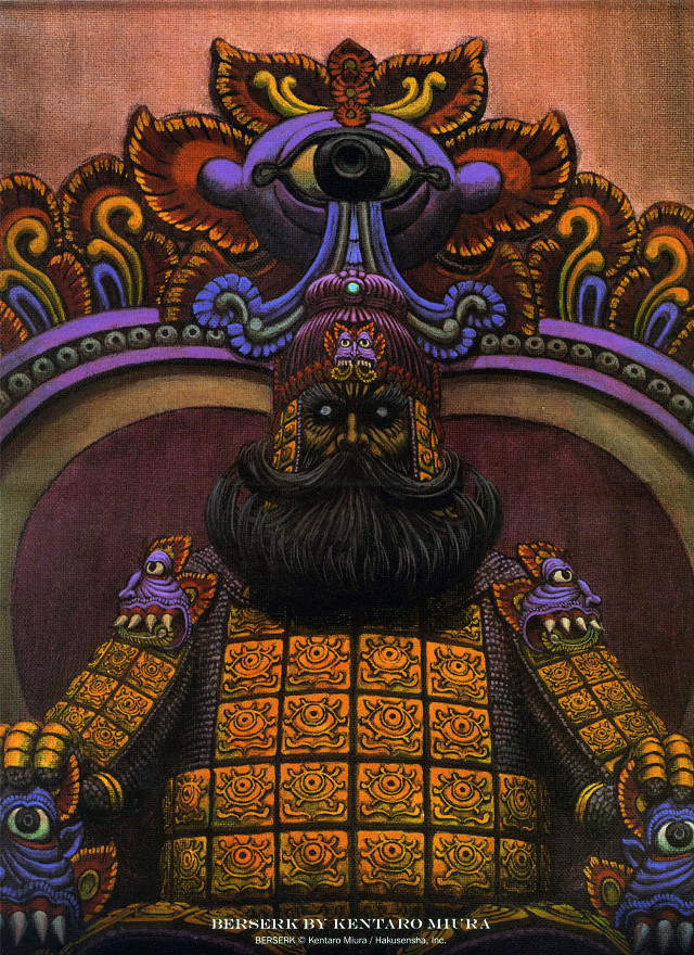 Bearded man large mask painting free wallpaper - medium preview image