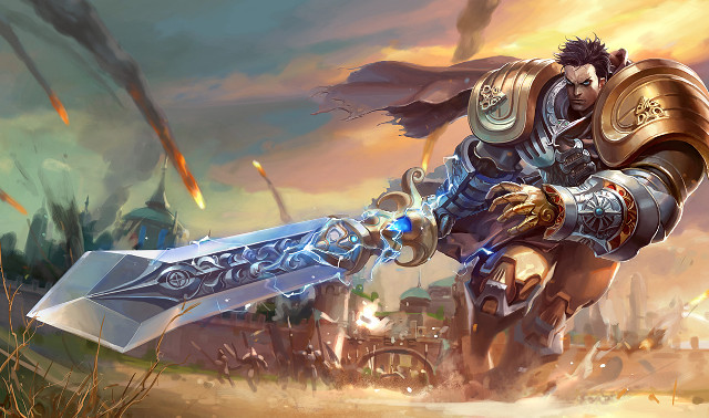 Man sword field grass trees free wallpaper - medium preview image