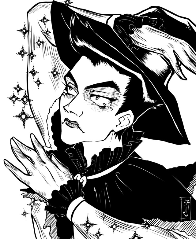 Man witches hat holding bat free wallpaper - medium preview image